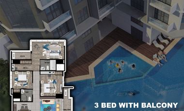 Spacious 3 bed with balcony Uptown Arts Preselling condo for sale Bonifacio Global City Fort Bonifacio Taguig City