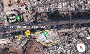 Terreno único de 17,500 metros cuadrados ubicado en Calzada Ignacio Zaragoza Santa Marta Acatitla Sur Iztapalapa Cdmx.