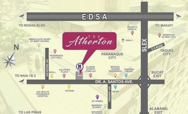 For Sale 2 bedroom Condo unit in Paranaque The Atherton RFO near Airport Solaire