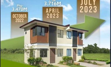 For Sale 3 BR HANNA Quadruplex House at Minami Residences in General Trias Cavite