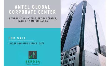Whole Floor Office Space For Sale in Antel Global Corporate Center Pasig City.