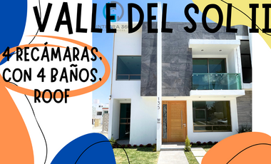 Casa en Venta Valle del Sol II, 4 Recámaras, Estudio, Roof, Equipada