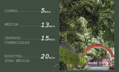 Exclusivo terreno en venta , ideal para casa de descanso en Mérida rodeado de haciendas y naturaleza
