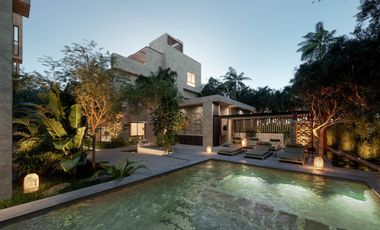 Villa de doble altura con alberca, en Selvazama con amenidades, en venta Tulum.