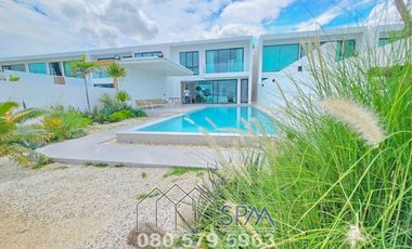 Luxury Beach front Pool Villa at Kehaad Fah Cha Am for sale, price 35 Million Baht