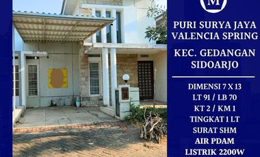 Rumah SHM Sudah Renov Puri Surya Jaya Valencia Spring Gedangan dkt Meiko Abadi