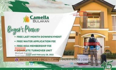 House and Lot For Sale in Bulakan Camella Bulakan