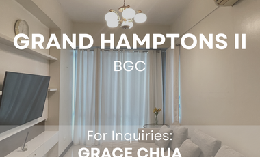 1 Bedroom Condominium For Sale in The Grand Hamptons, BGC, Taguig City