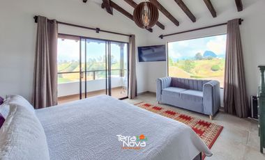 Finca en unidad cerrada con hermosa vista panorámica El Peñol