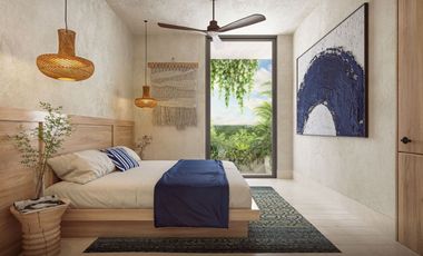 Departamento con club de playa, golf, alberca, en venta Playa del Carmen.