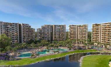 Departamento con club de playa, golf, alberca, en venta Playa del Carmen.