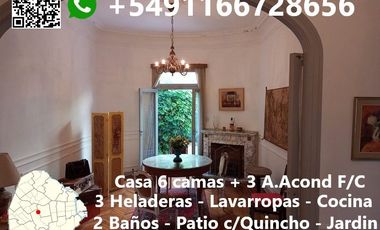 Flores Norte Alquiler de casa tipo duplex 170 mts - 3 cuartos 2 baños - AMOBLADA hasta 7 personas o Profesional vacia
