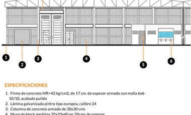 Nave industrial modular en Silao a espaldas de General Motors sobre la 45