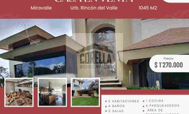 Venta o Renta Casa amoblada  de Lujo Urbanización Rincón del Valle frente Centro Comercial Plaza del Rancho vía Urbanización Rancho San Francisco