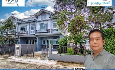2-storey townhome for sale in the Indy Bangyai 2 project, The Great English Town design house from Land and Houses, 100% new house condition, never been lived in (English version below)