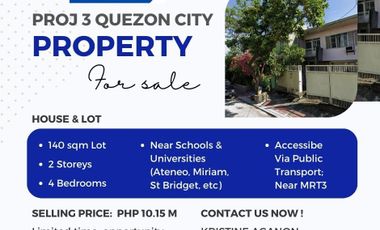 Proj 3 QC House and Lot For Sale