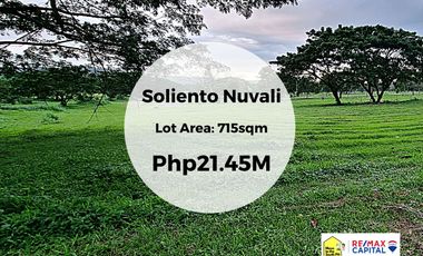 Soliento Nuvali 715sqm Lot For Sale!