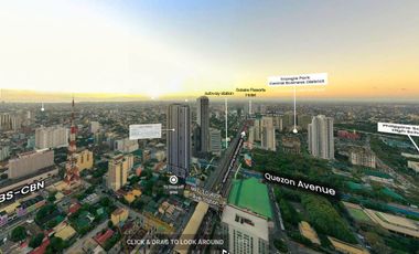 1bedroom SURE UNIT just above atrium Skypatio Condo along Quezon Ave EDSA MRT station DMCI Crestmont