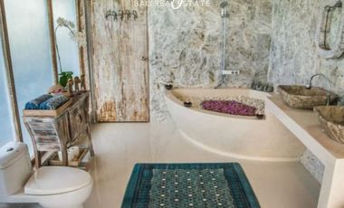 Leasehold 25 years Villa separate of 3 buildsings  with a designer swimming pool and sauna, surrounded by rice fields and mountain view in Ubud Bali