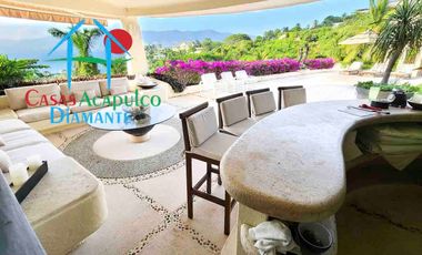 Hermosa casa en renta vacacional. Con alberca privada, vista al mar y cancha de tenis