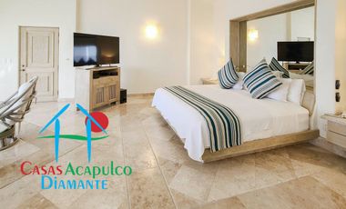 Hermosa casa en renta vacacional. Con alberca privada, vista al mar y cancha de tenis