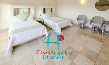 Hermosa casa en renta vacacional. Con alberca privada, vista al mar y cancha de tenis