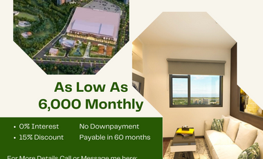 For sale Studio Rent to own Pre-selling 6K Mo. No Downpayment, Cainta, Rizal