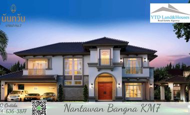 Luxury house for Sale at Nantawan Bangna L-Size 57 M.THB Beautiful house, ready to move in. Hi-end interior design with Ka-Rit Design, Ralph Lauren chandeliers, furniture from Caracole