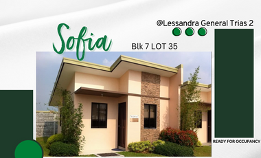 2BR READY FOR OCCUPANCY HOUSE AND LOT FOR SALE IN GENERAL TRIAS CAVITE