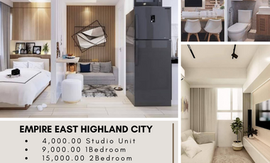 Pre Selling Condo 6k a month 21 sqm in Pasig City Empire East Highland City
