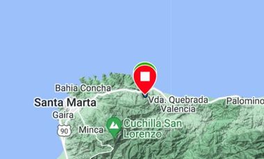 FINCA CON VISTA AL MAR CERCA DEL PARQUE TAYRONA SANTA MARTA.