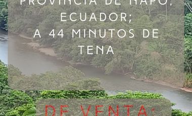 SE VENDE 44. 8 HAS DE SELVA VIRGEN EN LA AMAZONIA ECUATORIANA, IDEAL PARA PROYECTO TURISTICO Y/O LABORATORIO CIENTÍFICO
