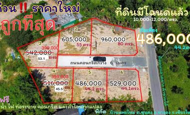 Land sale, divided, start 53wa.399KB. Free transfer, complete utilities, near Jungle Cafe, Ban Tawai, Hang Dong District, Chiang Mai