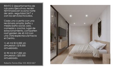 Renta este departamento de Lujo amueblado PARA EJECUTIVOS en zona norte