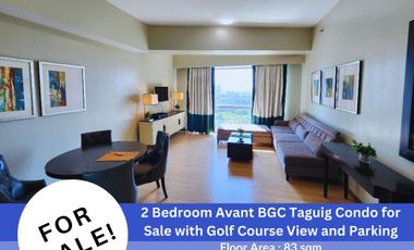 2 Bedroom Avant BGC Taguig Condo for Sale with Golf Course View and Parking