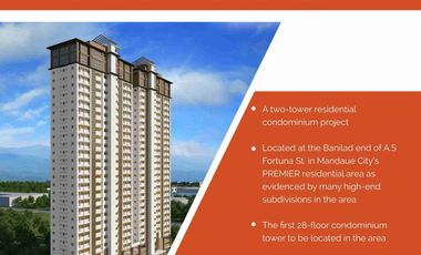 1 Bedroom Condo for sale in Mandaue City,Ready for occupancy ,one ride to UC banilad and USC Talamban