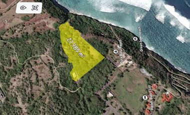 Cliff fornt land sale in Greenbowl beach - ungasan