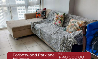 Condominium for Rent in BGC, Taguig, 1BR 1 Bedroom Condo Unit in Forbeswood Parklane near Mind Museum