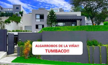 EXCLUSIVA CASA DE VENTA EN URBANIZACIÓN ALGARROBOS DE LA VIÑA TUMBACO!!