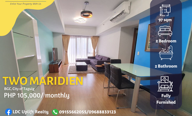 Experience Luxury Living in this Nice and Spacious 2-Bedroom Unit for Rent in Two Maridien. ✨🏢