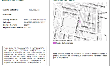 casa en venta en la colonia constitucion de 1917 cerca de metro