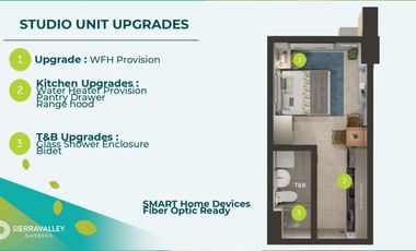 For Sale Studio Unit No Down payment in Ortigas Ave. Extension