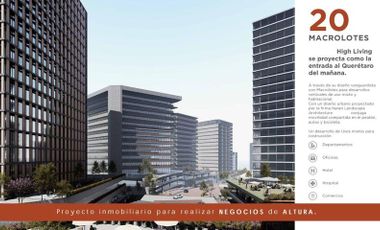 Terreno para construir edificio de hasta 30 niveles, a 10 minutos del centro de Querétaro