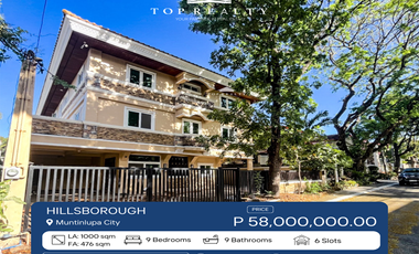 For Sale: House in Muntinlupa City at Hillsborough, 9 Bedroom 9BR Well Maintained