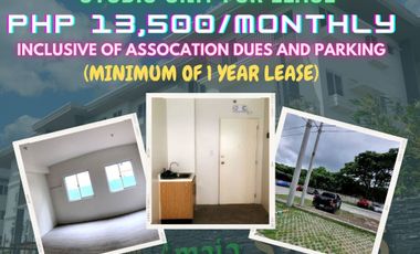 HURRY! WE HAVE LIMITED UNITS AVAILABLE! BARE/ SEMI-FURNISHED Studio unit for Lease!