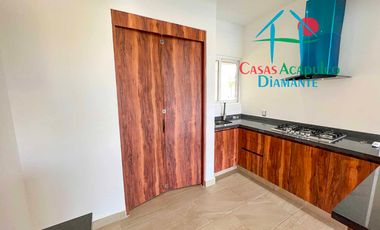 Depa nuevo. En condominio con club de playa. Terraza con vista a la alberca y áreas comunes