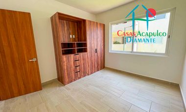 Depa nuevo. En condominio con club de playa. Terraza con vista a la alberca y áreas comunes