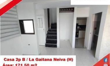 SEVENDE CASA 2P B. LA GAITANA - ORIENTE - NEIVA (HUILA-COL)