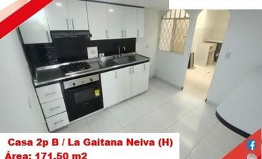 SEVENDE CASA 2P B. LA GAITANA - ORIENTE - NEIVA (HUILA-COL)