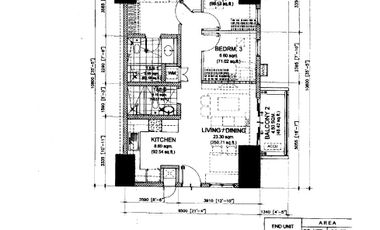 3-Bedroom|2 Toilet & Bath |2 Balconies 81.50 sqm Condo Unit in Pasig City near Shangri-la Mall